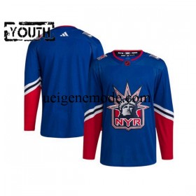 Kinder New York Rangers Eishockey Trikot Blank Adidas 2022-2023 Reverse Retro Blau Authentic